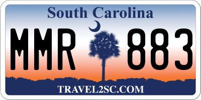 SC license plate MMR883