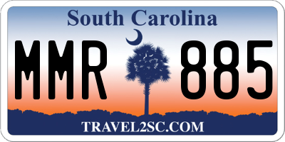 SC license plate MMR885