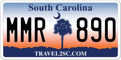 SC license plate MMR890