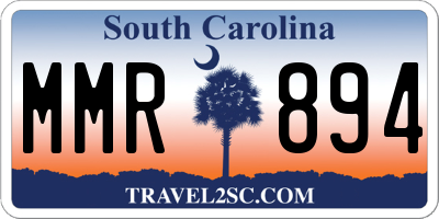 SC license plate MMR894
