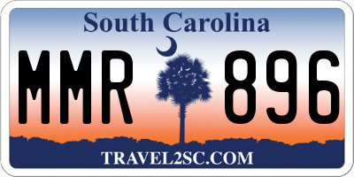 SC license plate MMR896