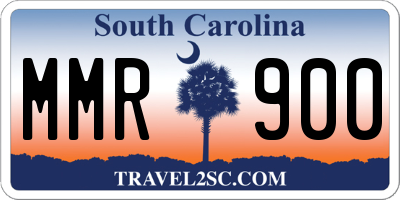 SC license plate MMR900