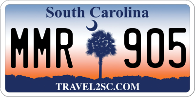 SC license plate MMR905