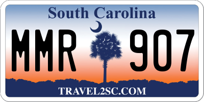 SC license plate MMR907