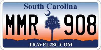 SC license plate MMR908