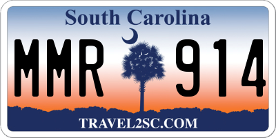 SC license plate MMR914