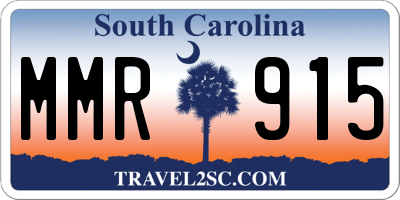 SC license plate MMR915