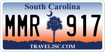 SC license plate MMR917