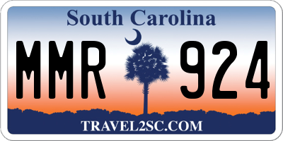 SC license plate MMR924