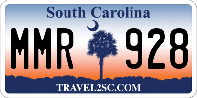 SC license plate MMR928