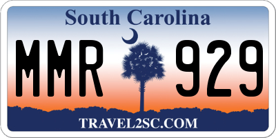 SC license plate MMR929