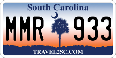 SC license plate MMR933