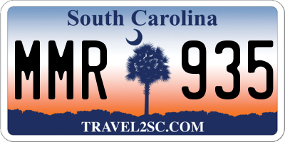 SC license plate MMR935