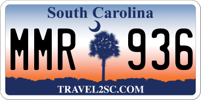 SC license plate MMR936