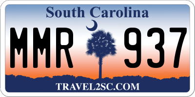 SC license plate MMR937