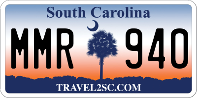 SC license plate MMR940