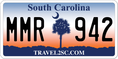 SC license plate MMR942