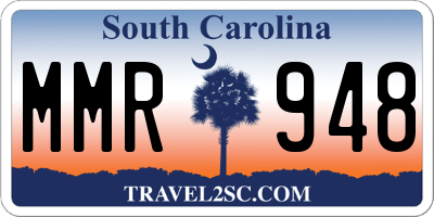 SC license plate MMR948