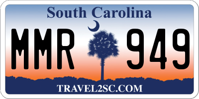 SC license plate MMR949