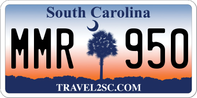 SC license plate MMR950