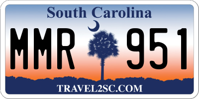 SC license plate MMR951