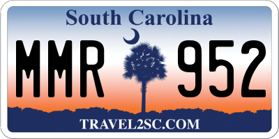 SC license plate MMR952