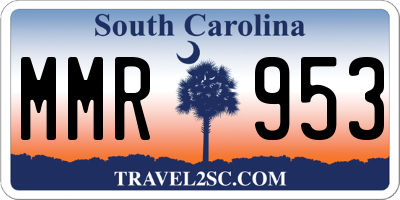 SC license plate MMR953