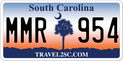 SC license plate MMR954