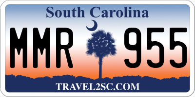 SC license plate MMR955