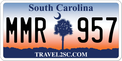 SC license plate MMR957