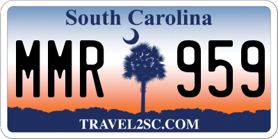 SC license plate MMR959