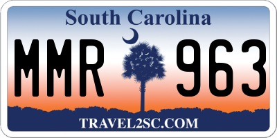 SC license plate MMR963