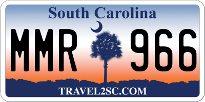 SC license plate MMR966