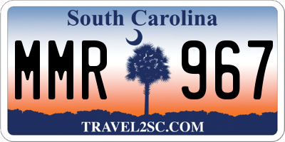 SC license plate MMR967