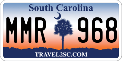 SC license plate MMR968