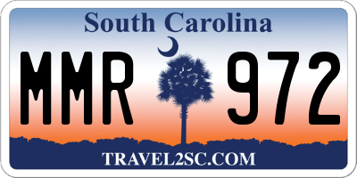 SC license plate MMR972