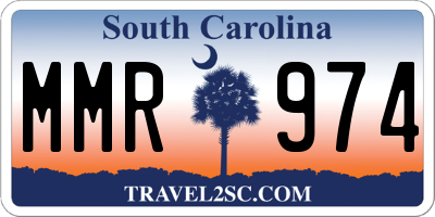 SC license plate MMR974