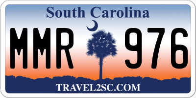 SC license plate MMR976