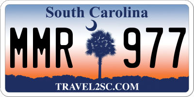 SC license plate MMR977