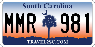 SC license plate MMR981