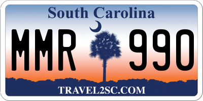 SC license plate MMR990