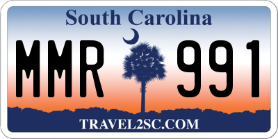 SC license plate MMR991