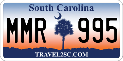 SC license plate MMR995
