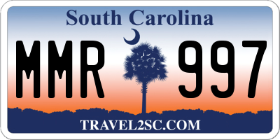SC license plate MMR997