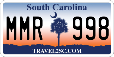 SC license plate MMR998