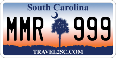 SC license plate MMR999