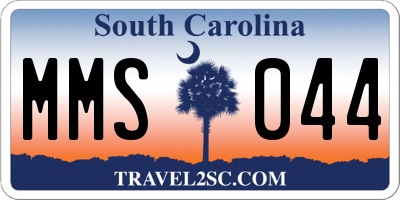 SC license plate MMS044