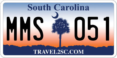 SC license plate MMS051