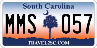 SC license plate MMS057