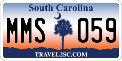 SC license plate MMS059